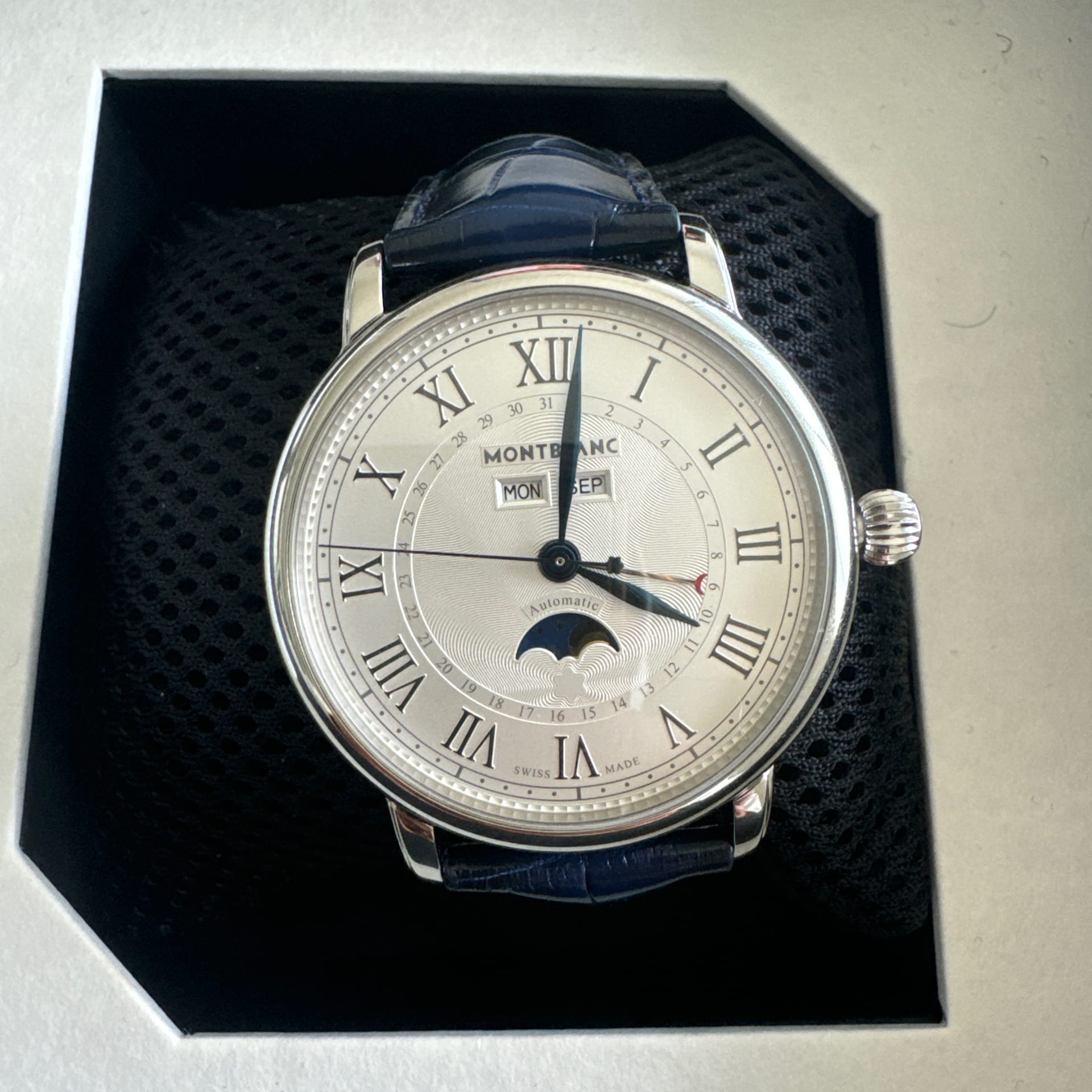 Montblanc Star Legacy Full Calendar 42 Steel / White / Arabic