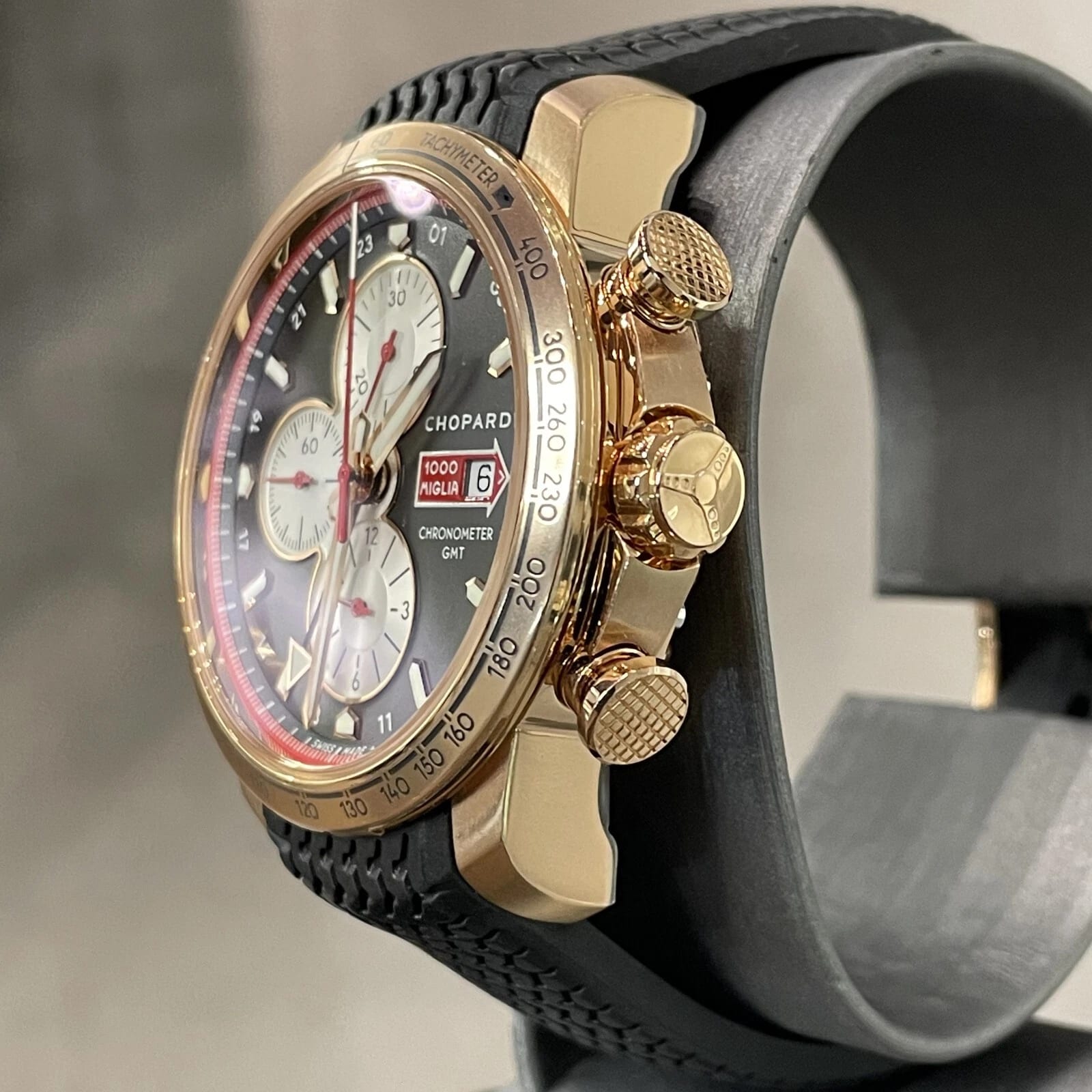Chopard Mille Miglia 44 Rose Gold / Anthracite (Dark Grey) / Strap