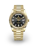 Day-Date 40 Yellow Gold / Fluted / Black / Baguette Diamond-Set Avatar Image