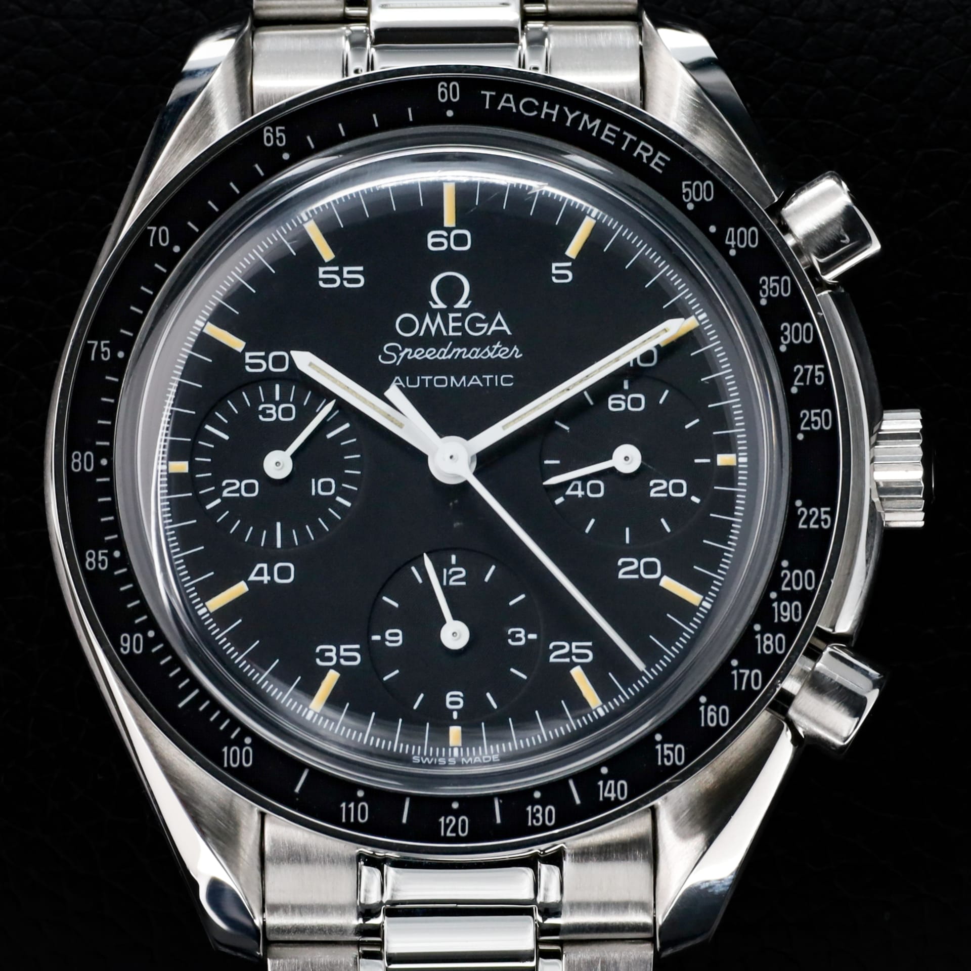 Auction: Omega Speedmaster Reduced Steel Black Bezel