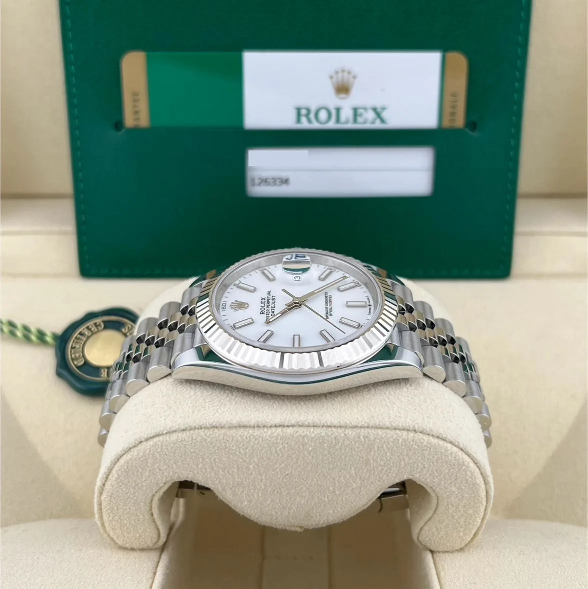 2019 Rolex Datejust 41 Fluted / White / Jubilee 126334-0010 Listing Image 4