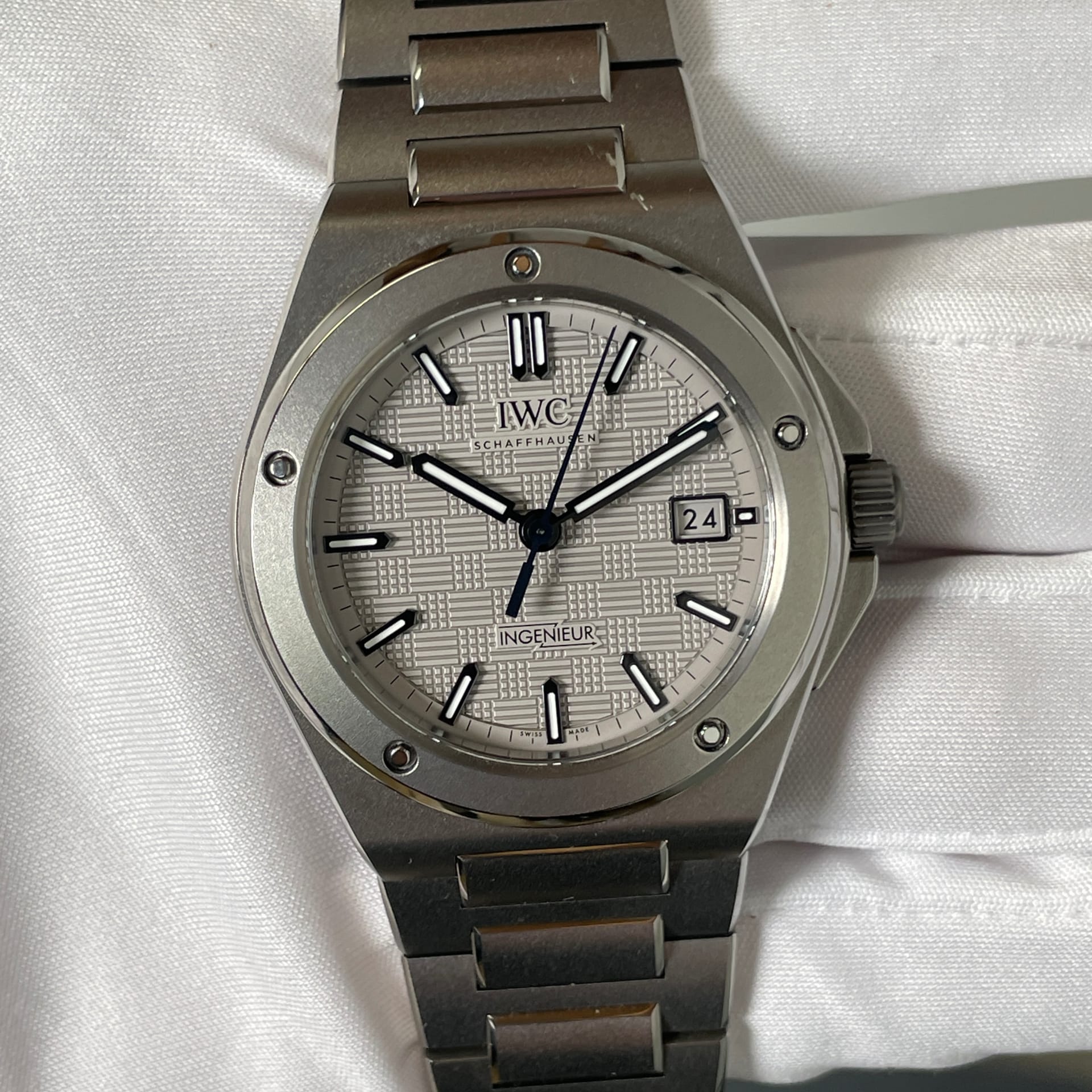 【＊6/5迄御値引　＊貴重】IWC INGENIEUR ステンレスブレス IWC Ingenieur 3289 Blue Dial, Stainless Steel, 40.0 mm, Self
