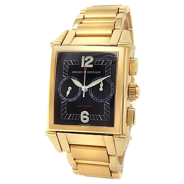 Girard-Perregaux Vintage 1945 Chronograph Rose Gold / Black / Arabic / Bracelet 2599