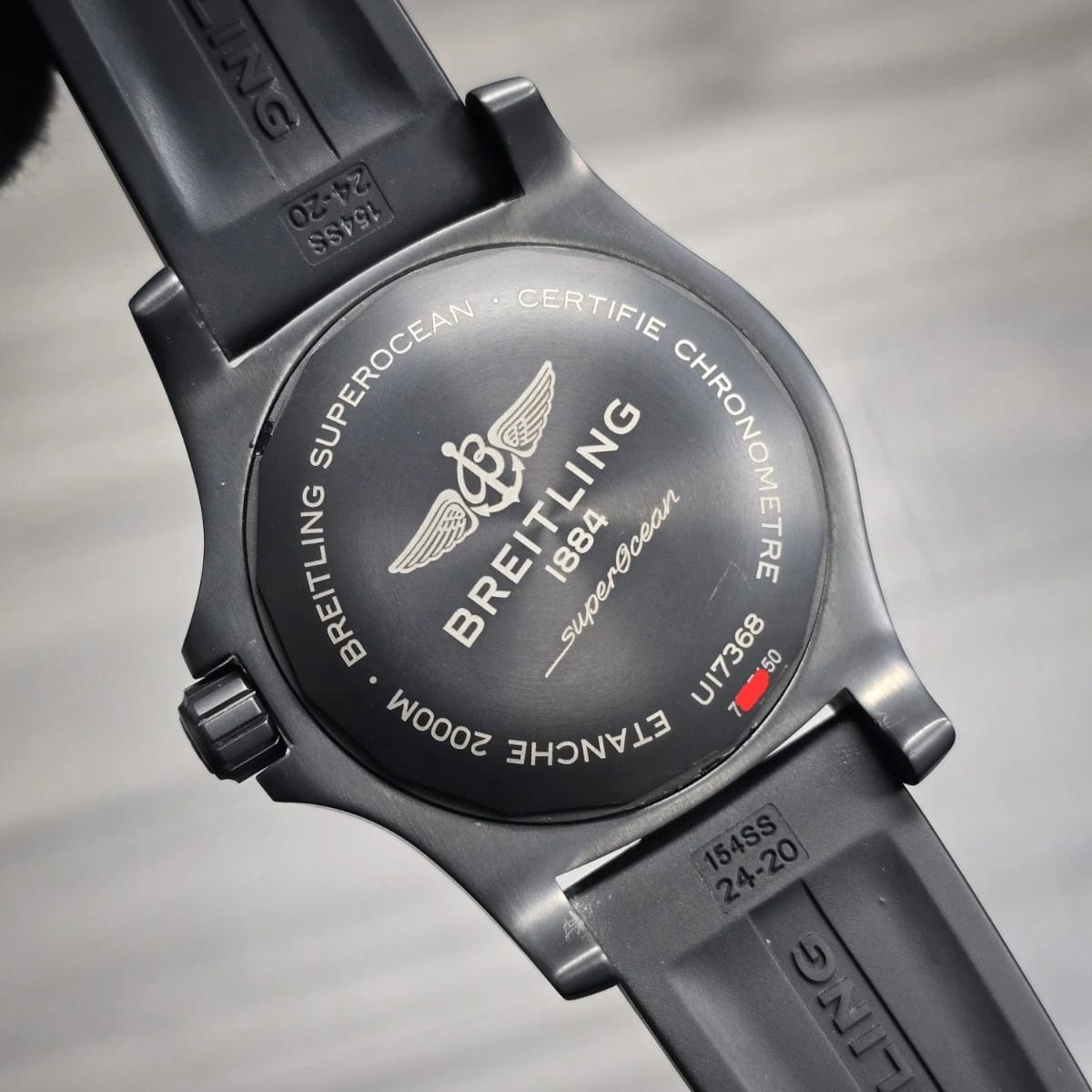 Breitling Superocean 46 Blacksteel Red Gold Black Rubber