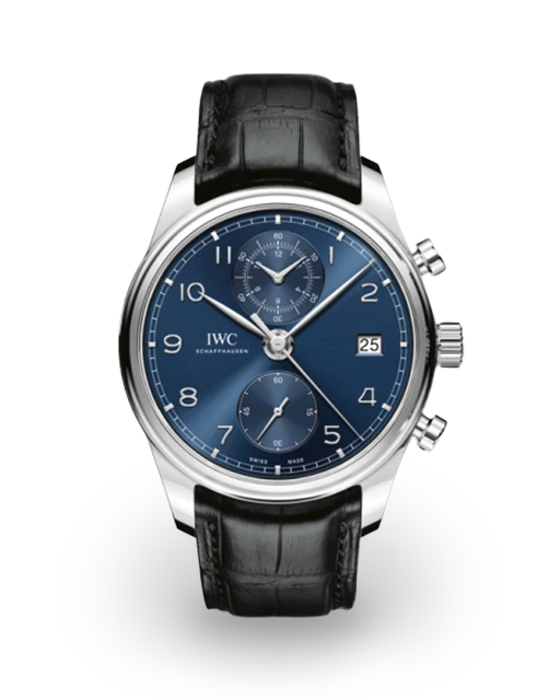 IWC Portugieser Chronograph Classic Stainless Steel / Blue IW3903-03  Model Image
