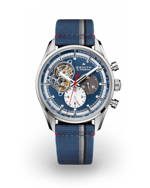 Zenith El Primero Chronomaster Open Stainless Steel / Blue 1969