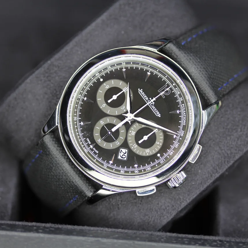 2015 Jaeger-LeCoultre Master Control Chronograph 40 Steel / Black / Strap Q1538470