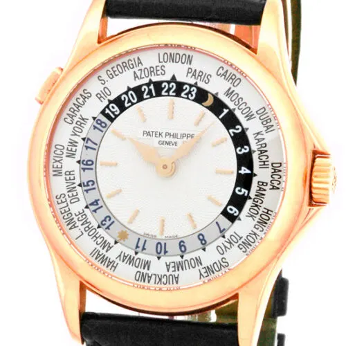 Patek Philippe World Time Rose Gold / Silvered 5110R-001 Listing Image 2