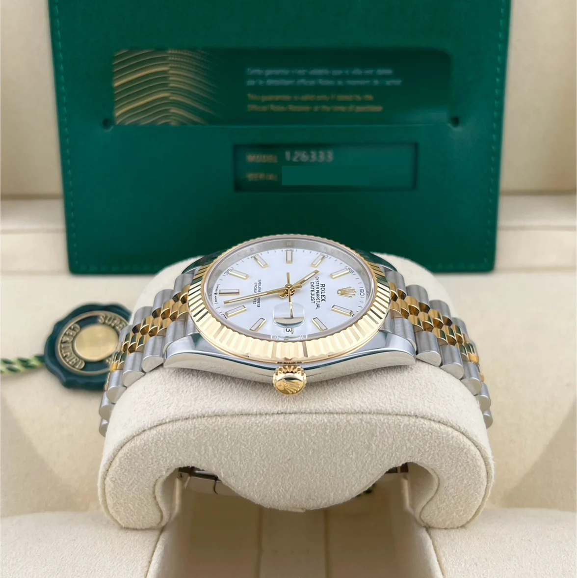 2023 Rolex Datejust 41 Two-Tone / Fluted / White / Jubilee 126333-0016 Listing Image 3