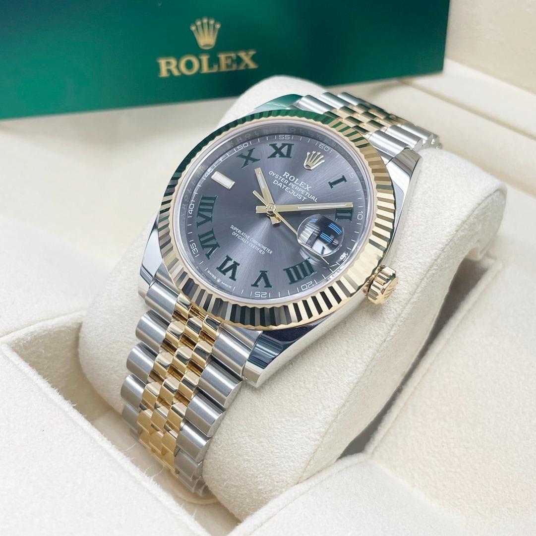 rolex wimbledon two tone