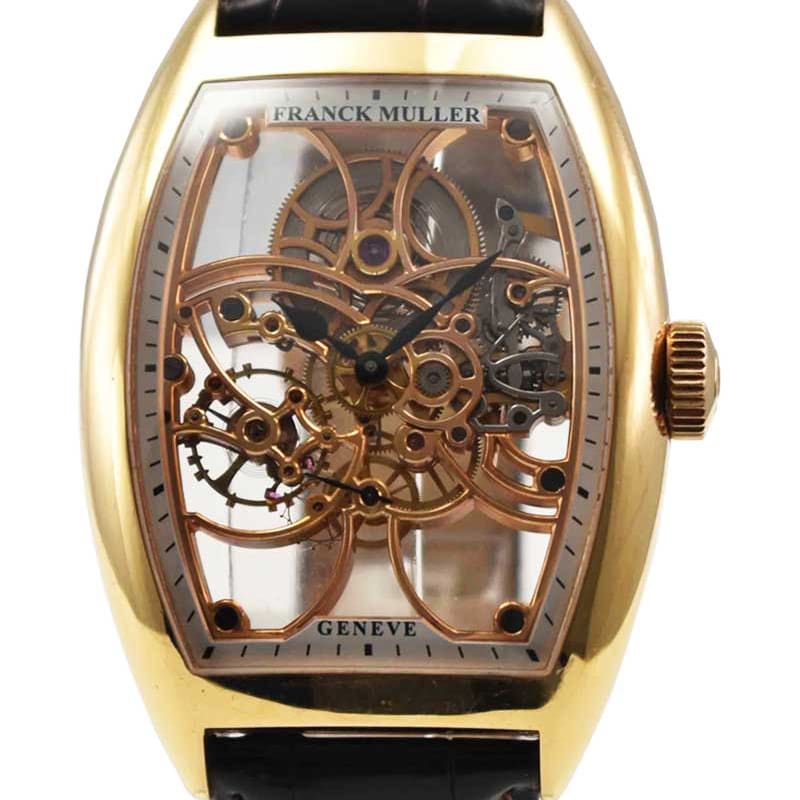 Franck Muller Cintrée Curvex Rose Gold / Skeletonized 8880 B