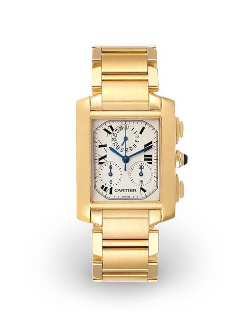 Cartier Tank Française Chronoflex Yellow Gold W50005R2  Model Image