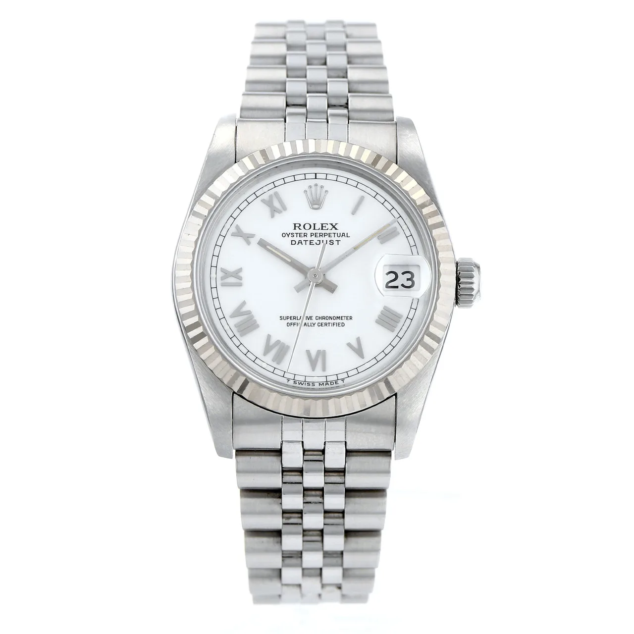 1988 Rolex Datejust 31 Steel / Fluted / White / Roman / Jubilee 68274 Listing Image 1