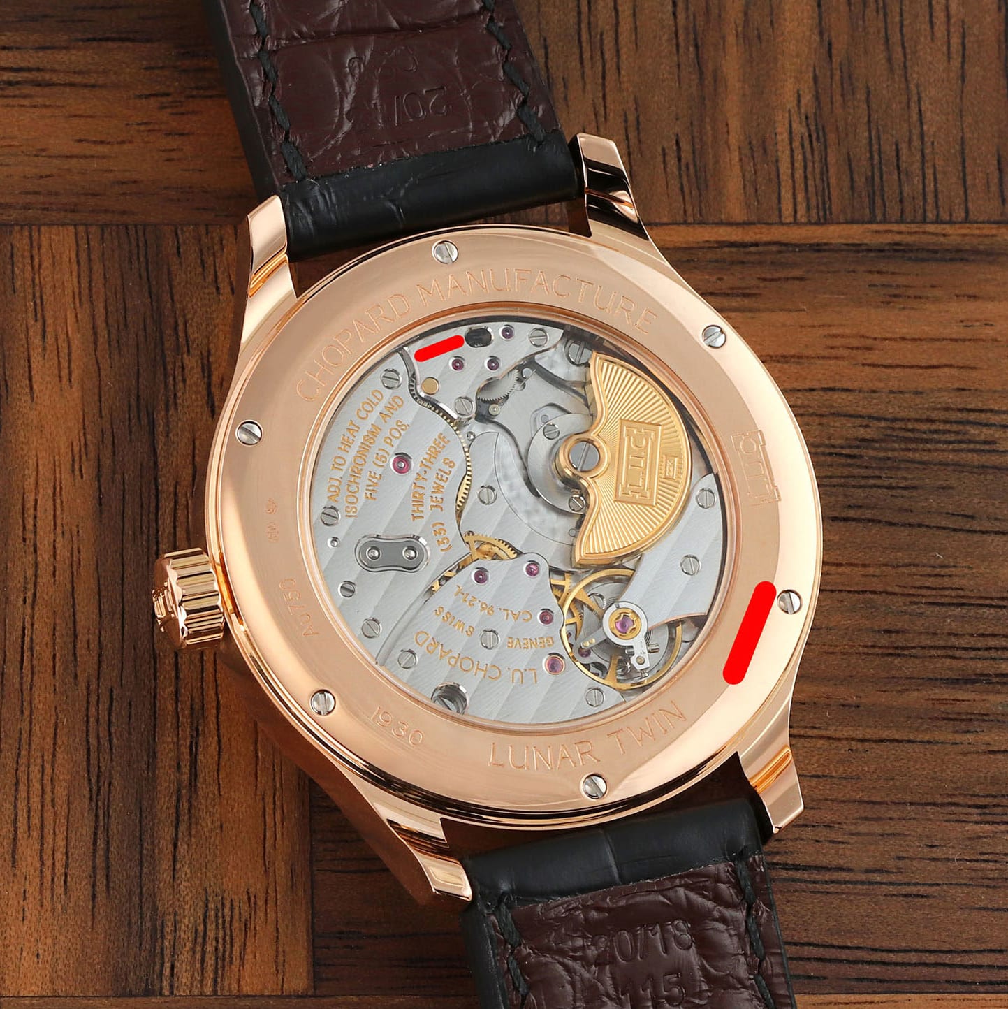 ルチル 40mm Chopard L.U.C Lunar Twin 40 Rose Gold / Silvered / Roman