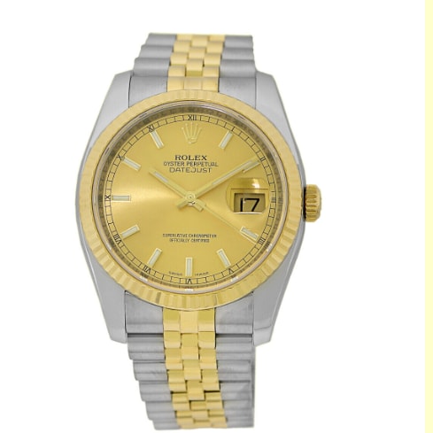 Rolex Datejust 36 Two-Tone / Fluted / Champagne / Jubilee