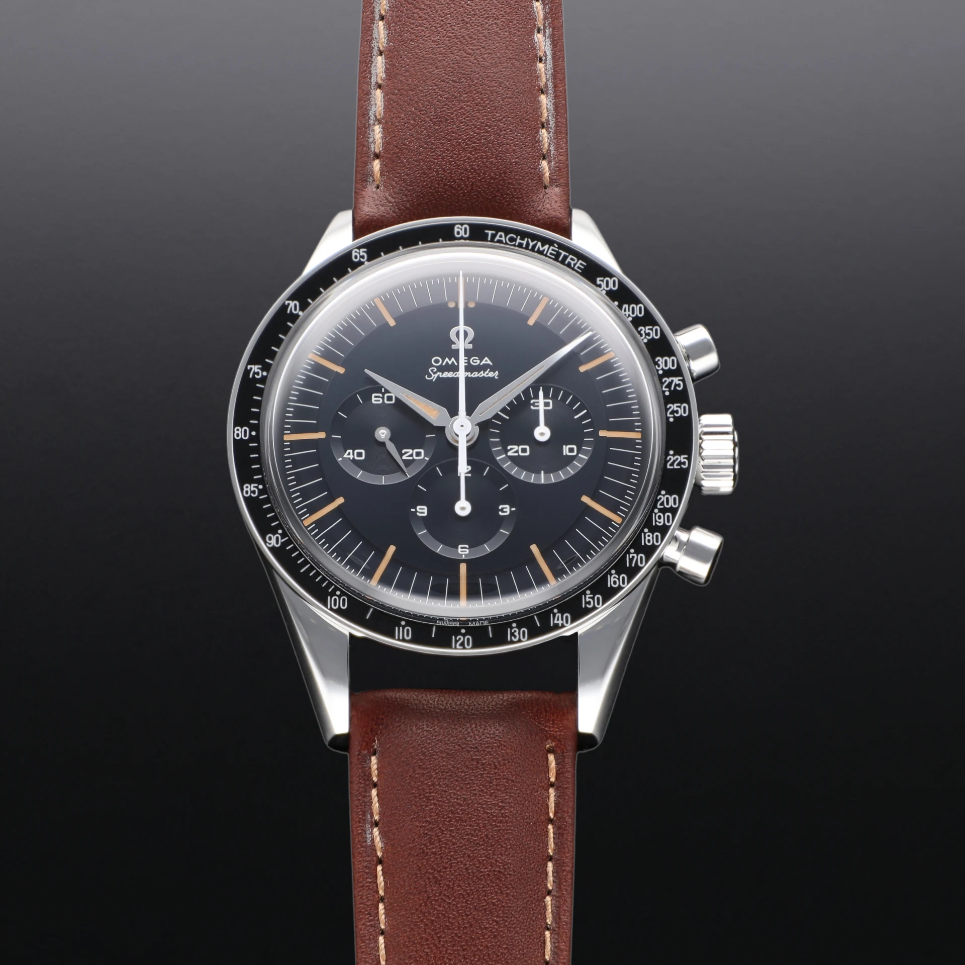 2024 Omega First Omega in Space Steel / Gray-Blue / Strap 310.32.40.50.06.002