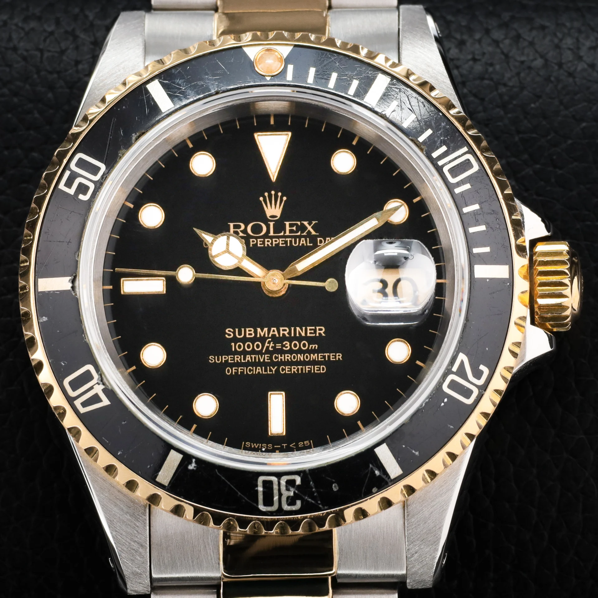 1991 Rolex Submariner Date Two-Tone / Black / Tritium 16613