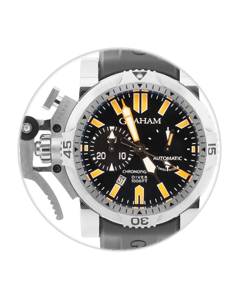 Diver Orologio Graham Graham Chronofighter Oversize 47 Steel Black