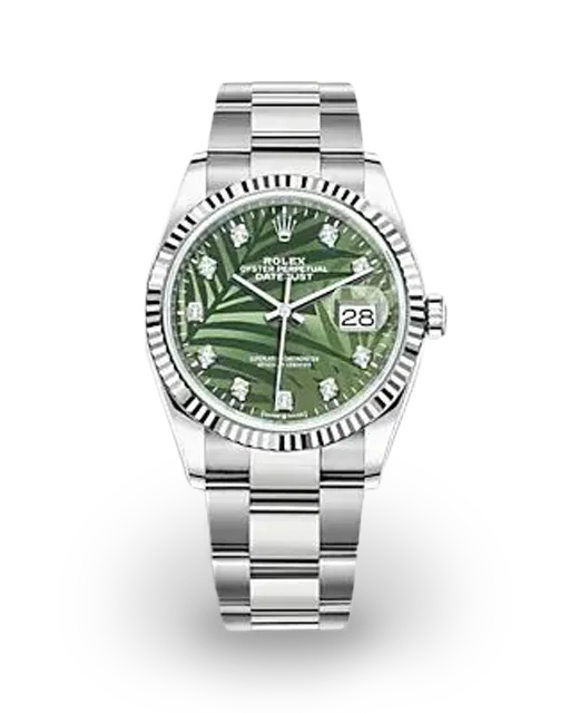 Rolex Datejust 36 Fluted / Palm-Motif / Diamond-Set / Oyster 126234-0056  Model Image