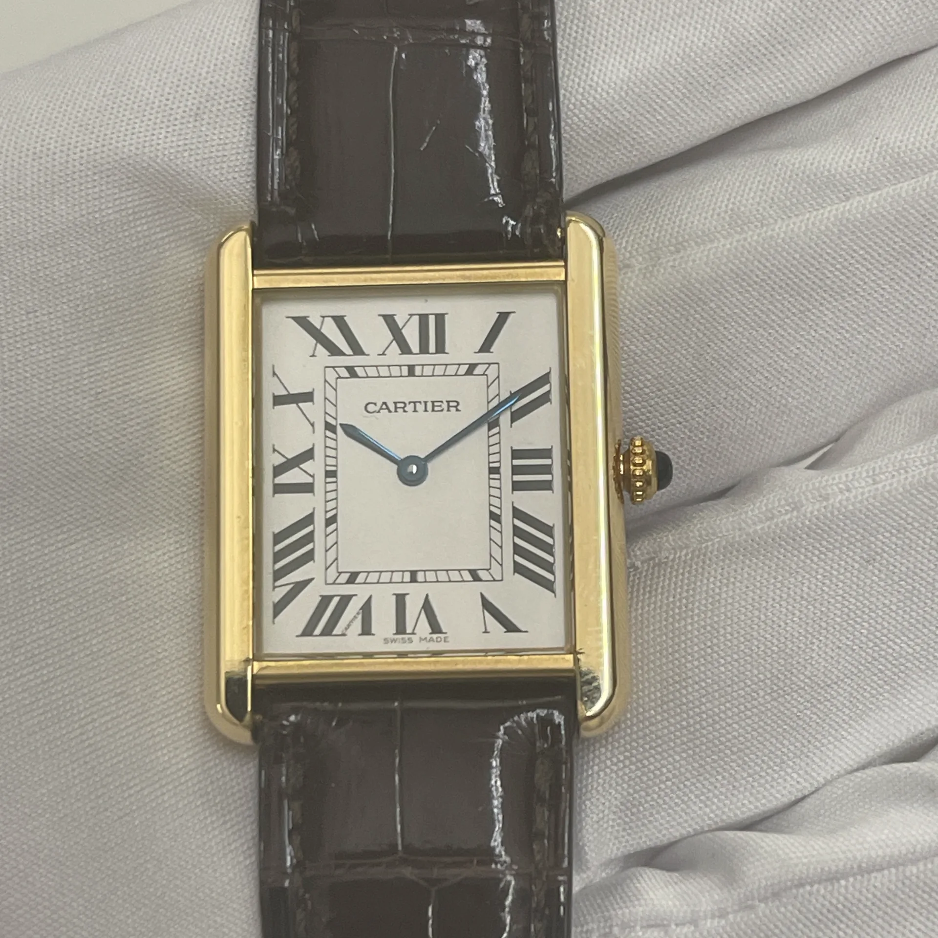 Cartier Tank Solo Large Yellow Gold / Strap W1018855