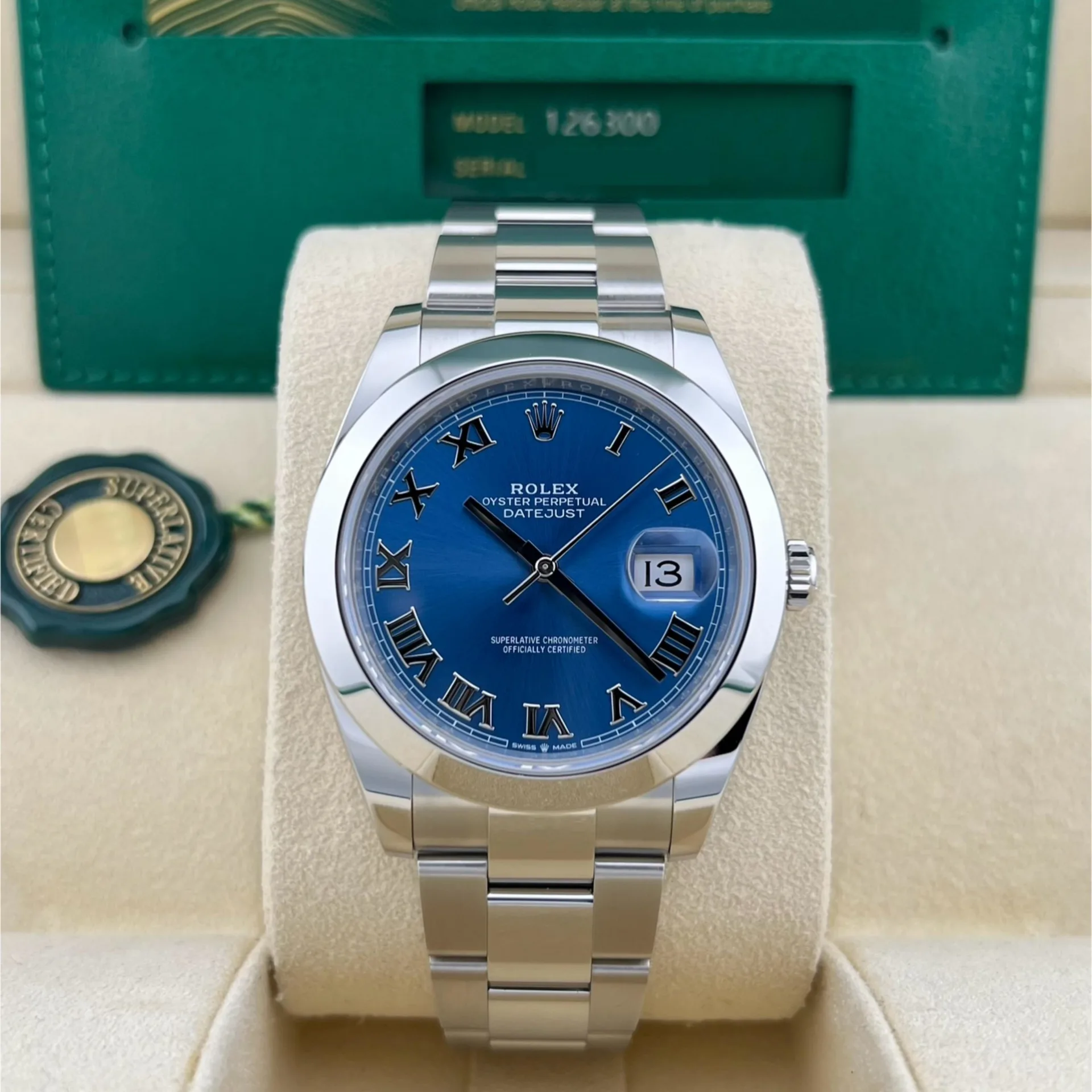 2024 Rolex Datejust 41 Smooth / Blue / Roman / Oyster 126300-0017 Listing Image
