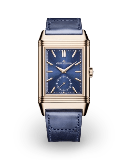 Jaeger LeCoultre Reverso Tribute Duoface Fagliano Rose gold Blue 398258J Watches Bezel