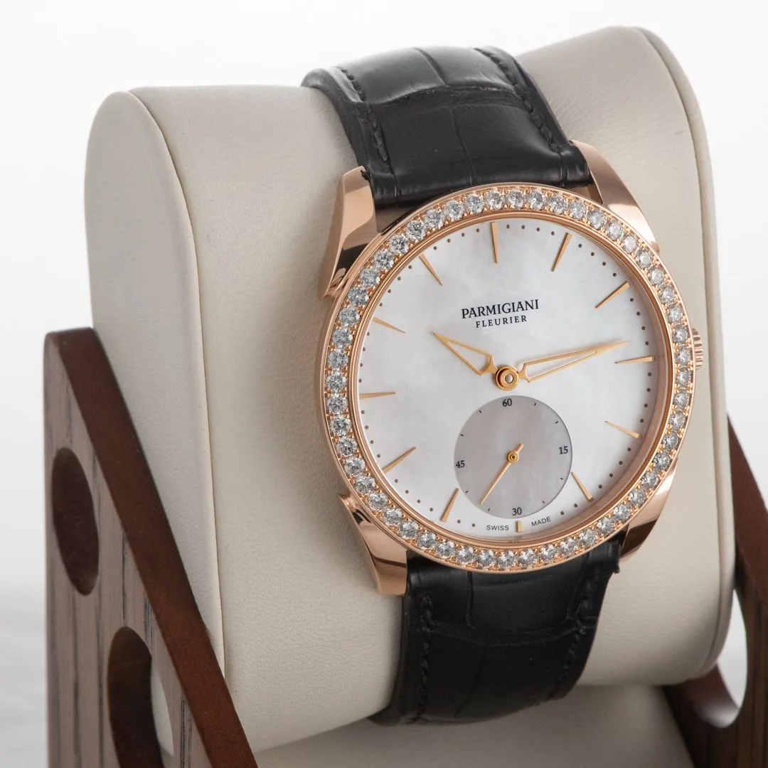 2024 Parmigiani Fleurier Tonda 1950 39 Rose Gold / Diamond-Set / MOP / Strap PFC288-1063301-HA1421