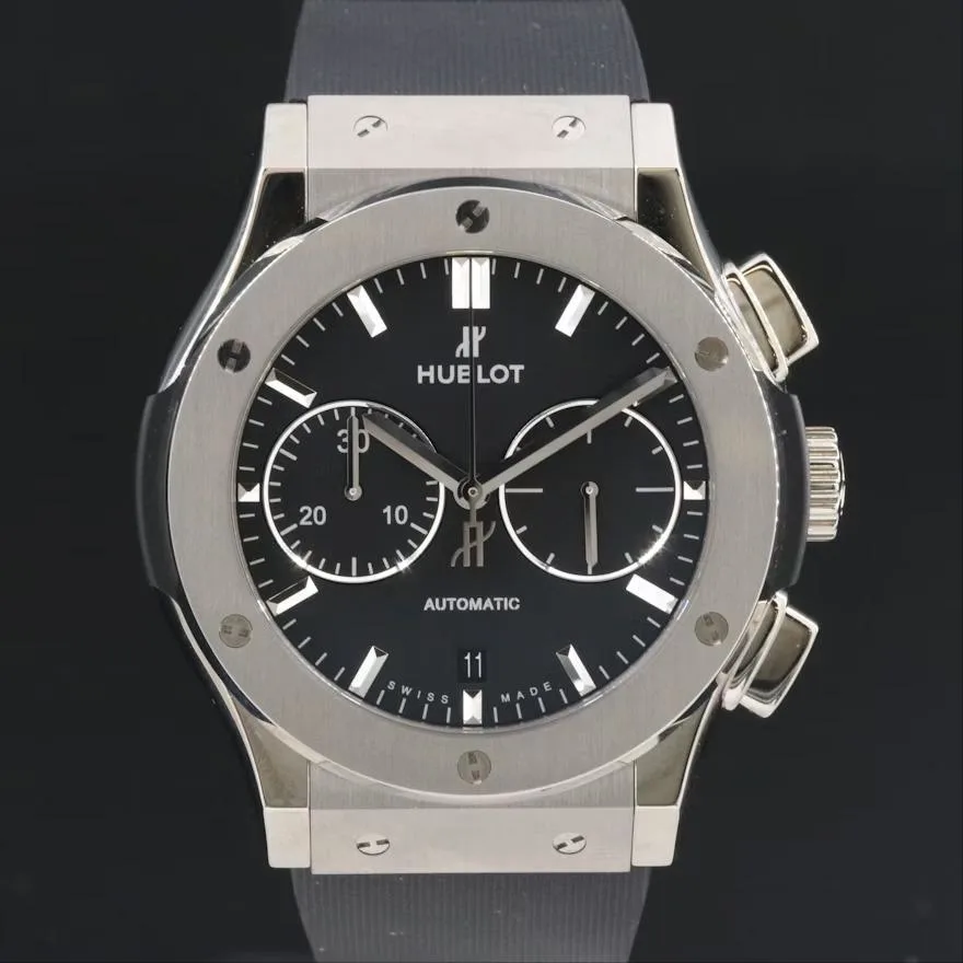 2023 Hublot Classic Fusion Chronograph 45 Titanium / Black / Strap 521.NX.1171.LR