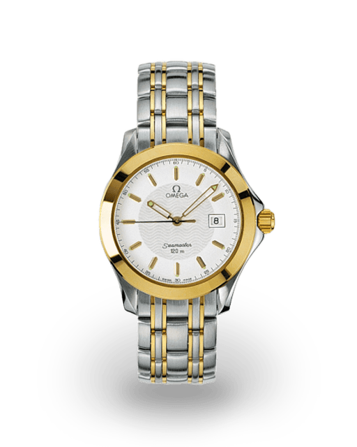 Omega Seamaster 120M Quartz 41 Stainless Steel / Yellow Gold / White /  Bracelet 2311.21.00 Watches | Bezel