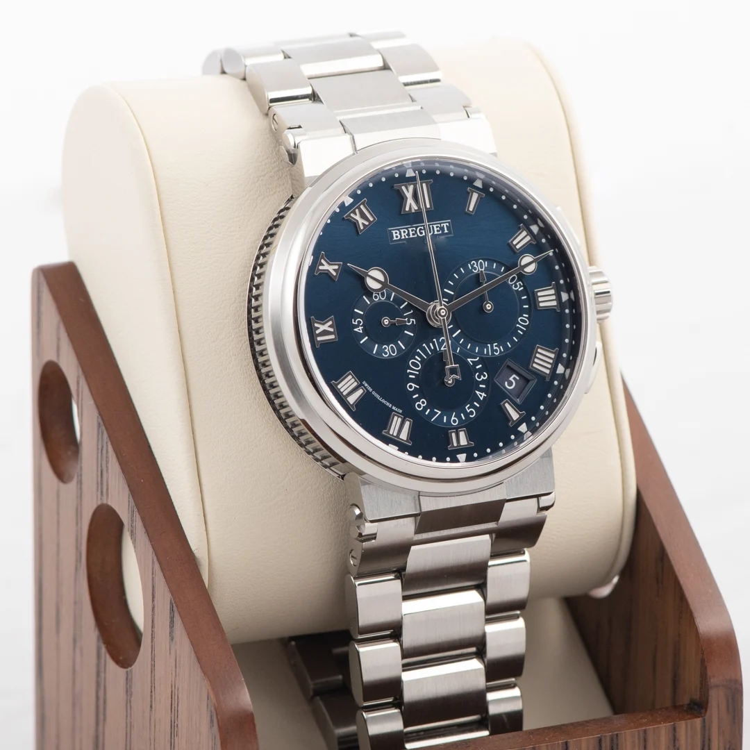 2025 Breguet Marine Chronograph 5527 Titanium / Blue / Bracelet 5527TI/Y1/TW0