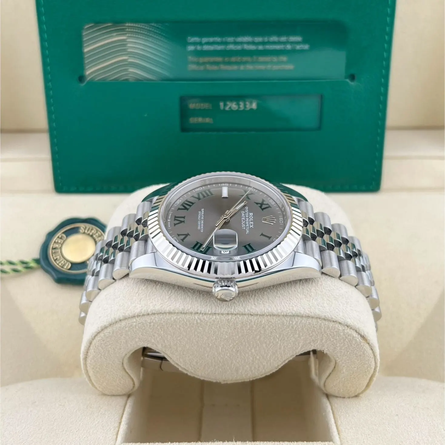 2024 Rolex Datejust 41 "Wimbledon" / Fluted / Jubilee 126334-0022 Listing Image 4