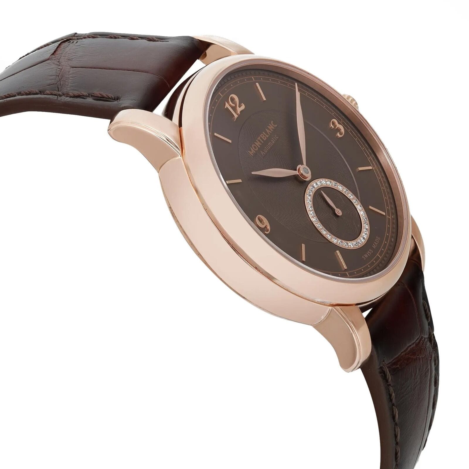 Montblanc Star Legacy 36 Rose Gold Brown/Diamond-Set Arabic