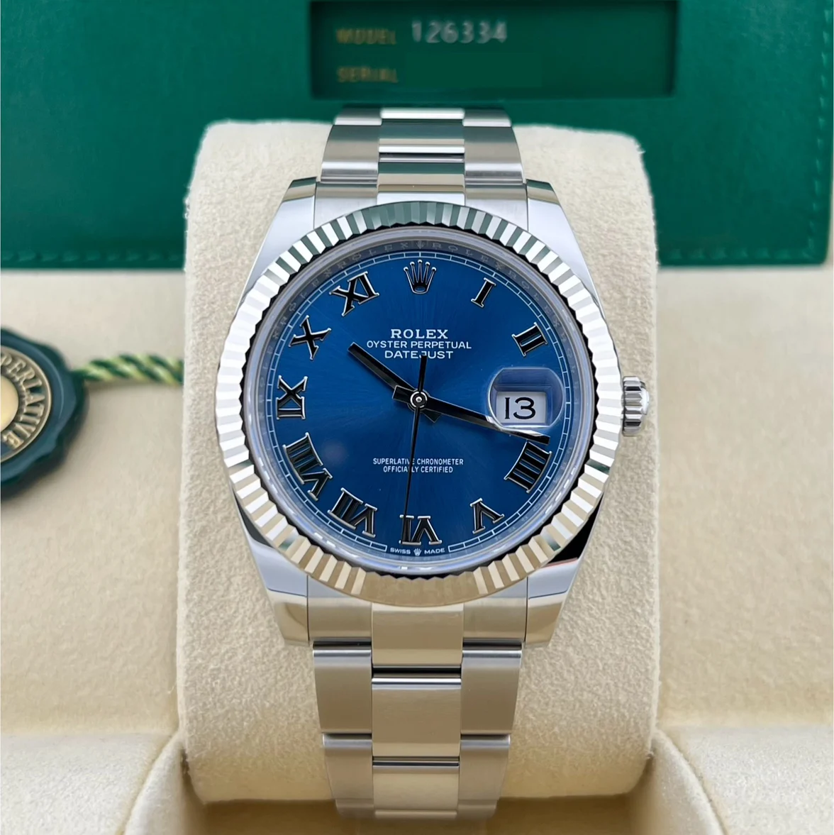 2024 Rolex Datejust 41 Fluted / Blue / Roman / Oyster 126334-0025 Listing Image 2