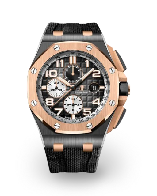 Audemars Piguet  Royal Oak Offshore Chronograph 44 Ceramic / Rose Gold / Black / Rubber 26405NR.OO.A002CA.01  Model Image