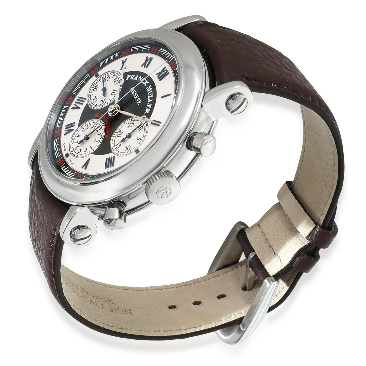 Auction: Franck Muller Round Chronograph Double Face 42 Steel