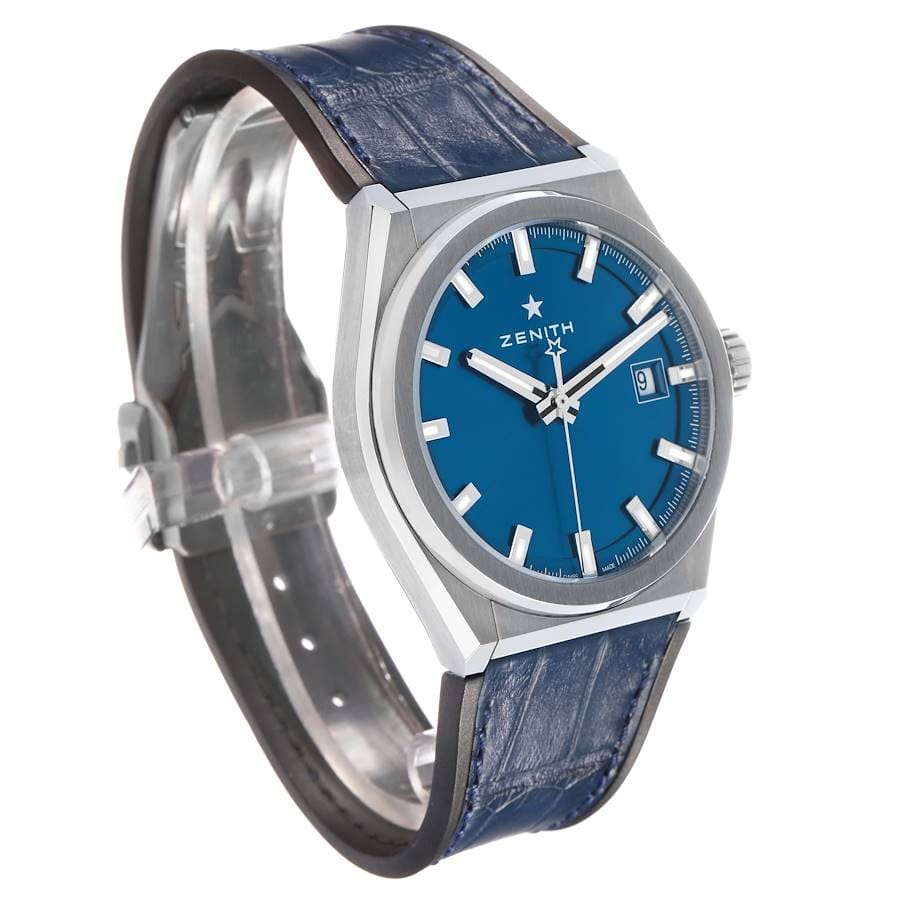 Zenith Defy Classic Titanium / Blue / Alligator 95.9000.670/51