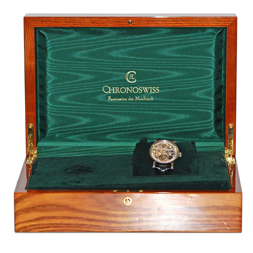 Chronoswiss 18k White Gold Skeletonized Regulateur