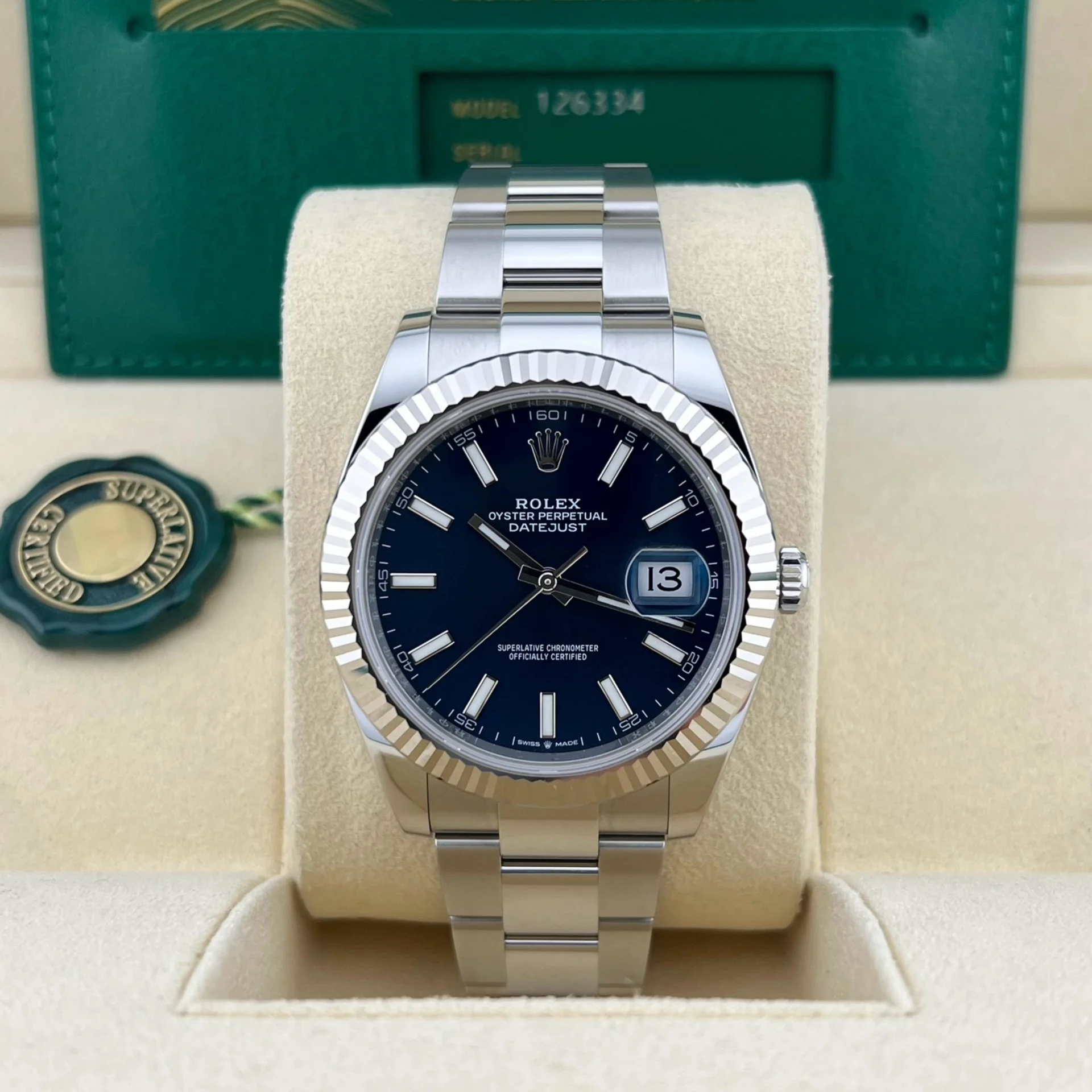 2024 Rolex Datejust 41 Fluted / Blue / Oyster 126334-0001 Listing Image