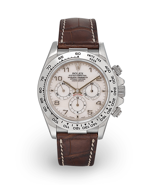 Rolex Daytona White Gold / MOP / Arabic / Strap / Zenith