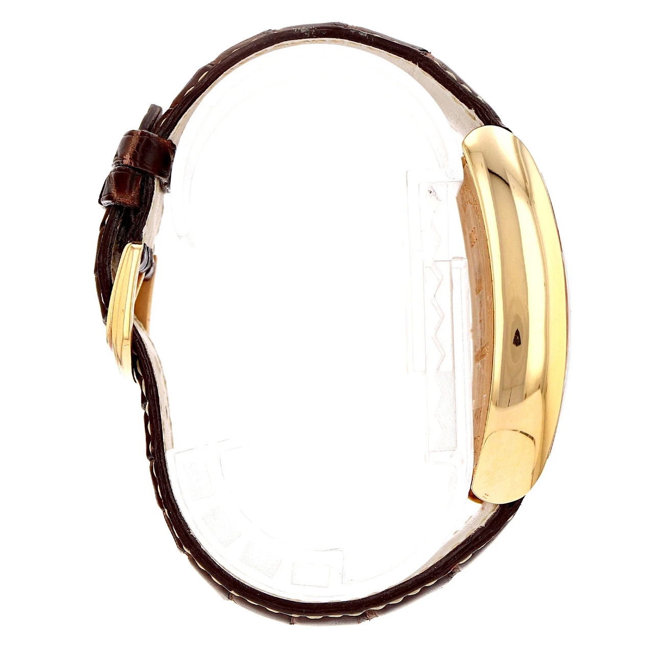 2010 Franck Muller Cintrée Curvex 34 Yellow Gold / Pink / Arabic / Strap 7851 Listing Image 6