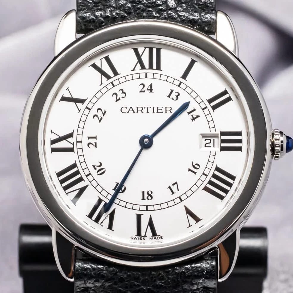 Cartier Ronde Solo de Cartier 36 Steel Silvered Roman/Arabic