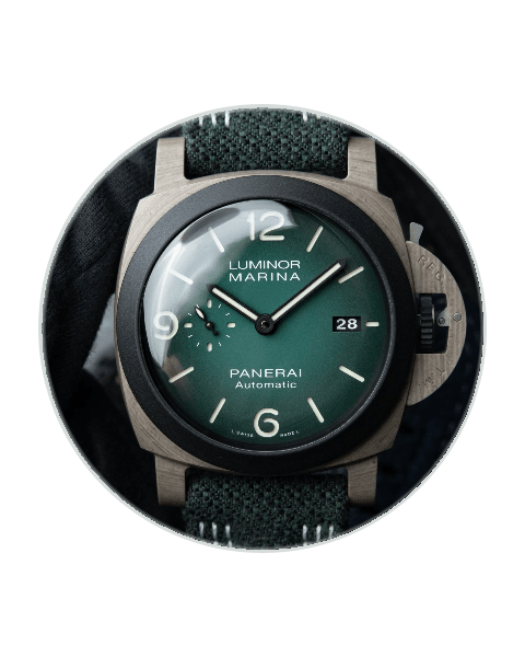 Panerai Luminor Marina 44 Fibratech / Green / Arabic / Strap