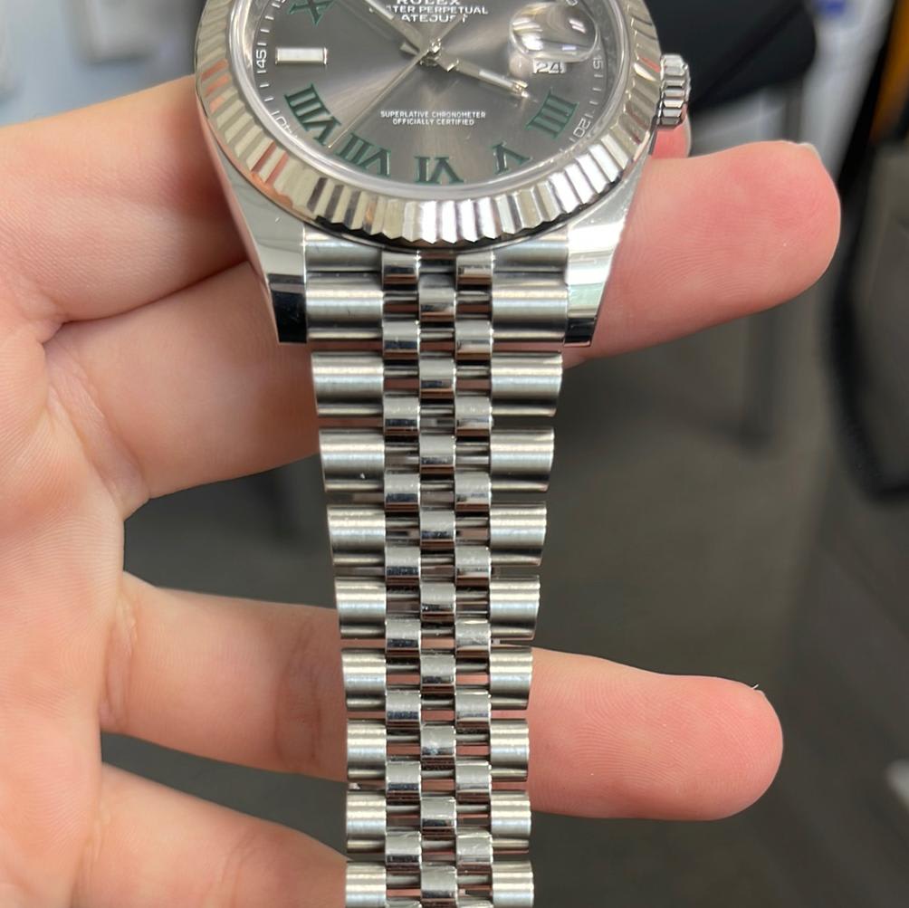 Rolex datejust 41 wimbledon cheap steel