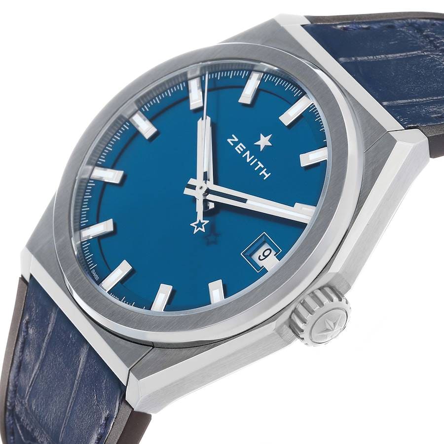 Zenith Defy Classic Titanium / Blue / Alligator 95.9000.670/51