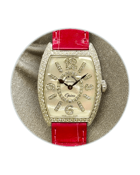 Franck Muller Cintrée Curvex Opera Quartz White Gold / Diamond-Set