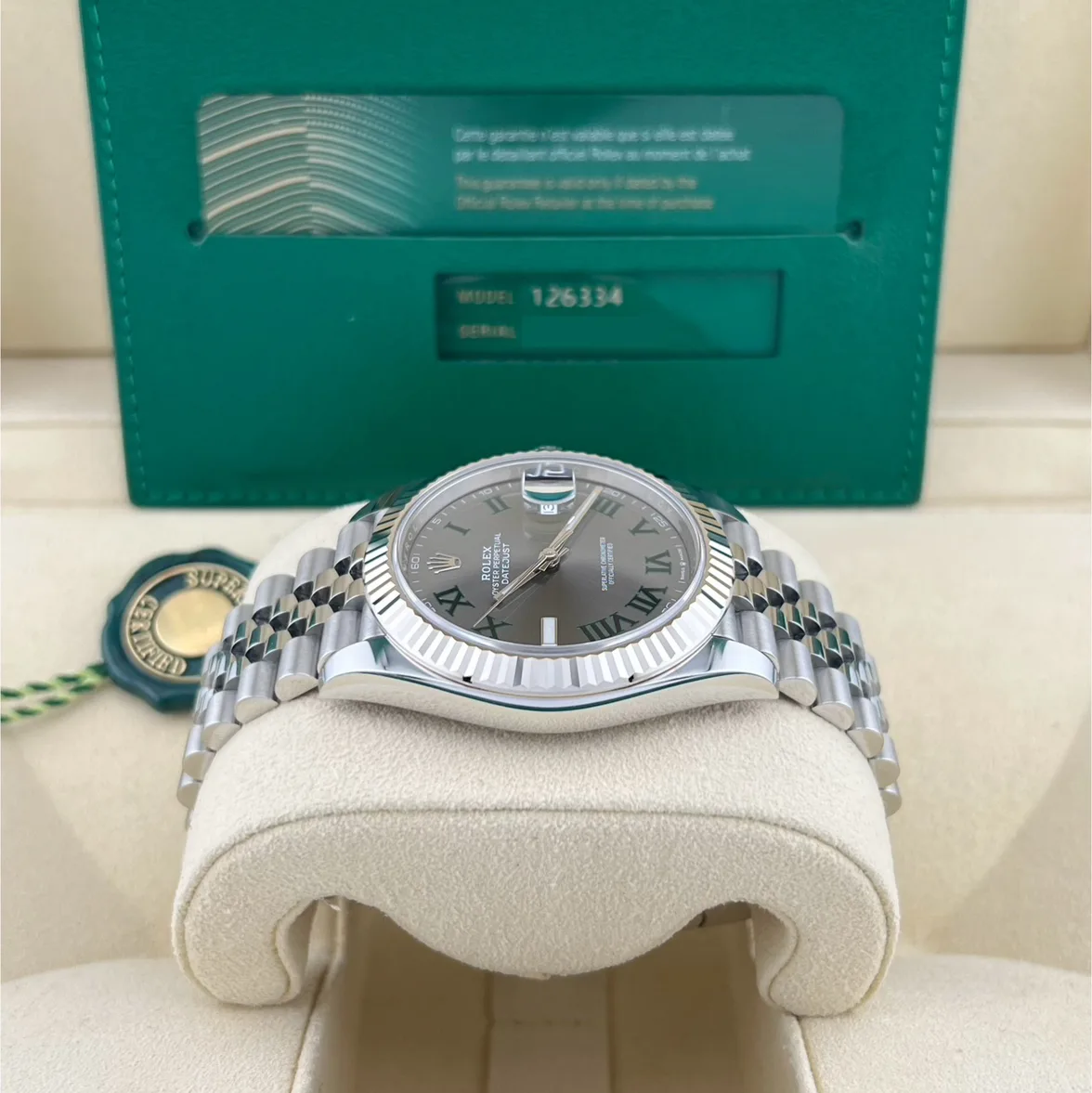 2024 Rolex Datejust 41 "Wimbledon" / Fluted / Jubilee 126334-0022 Listing Image 5