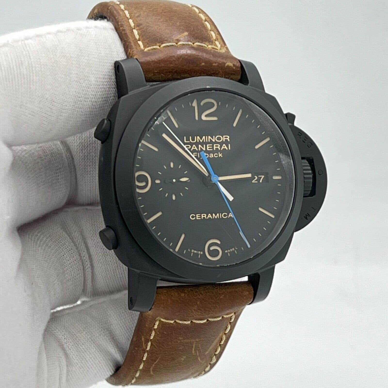Luminor 1950 ブラック Panerai Luminor 1950 Ceramic Black Dial & Bezel Leather
