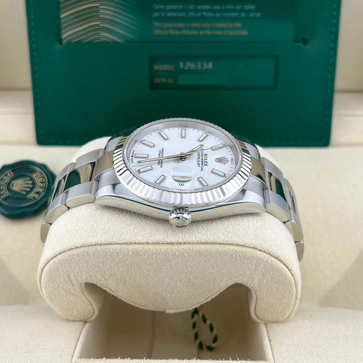 2024 Rolex Datejust 41 Fluted / White / Oyster 126334-0009 Listing Image 3