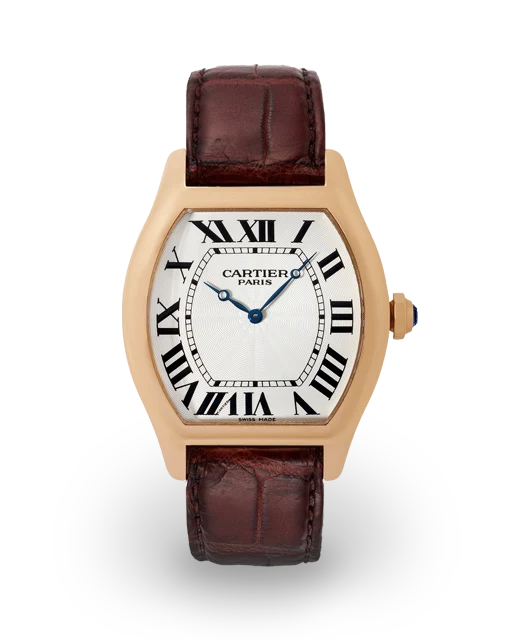 Cartier Tortue XL Rose Gold / Silvered / Roman / Strap 2763  Model Image