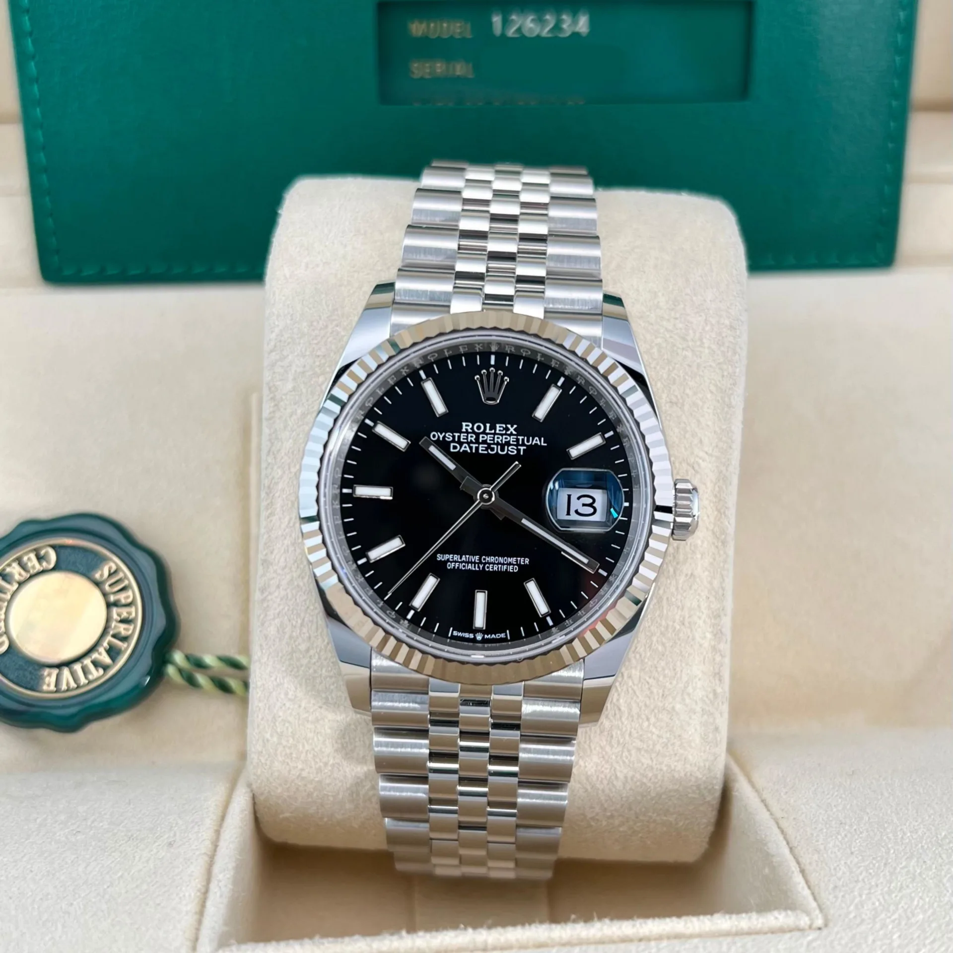 2024 Rolex Datejust 36 Fluted / Black / Jubilee 126234-0015 Listing Image